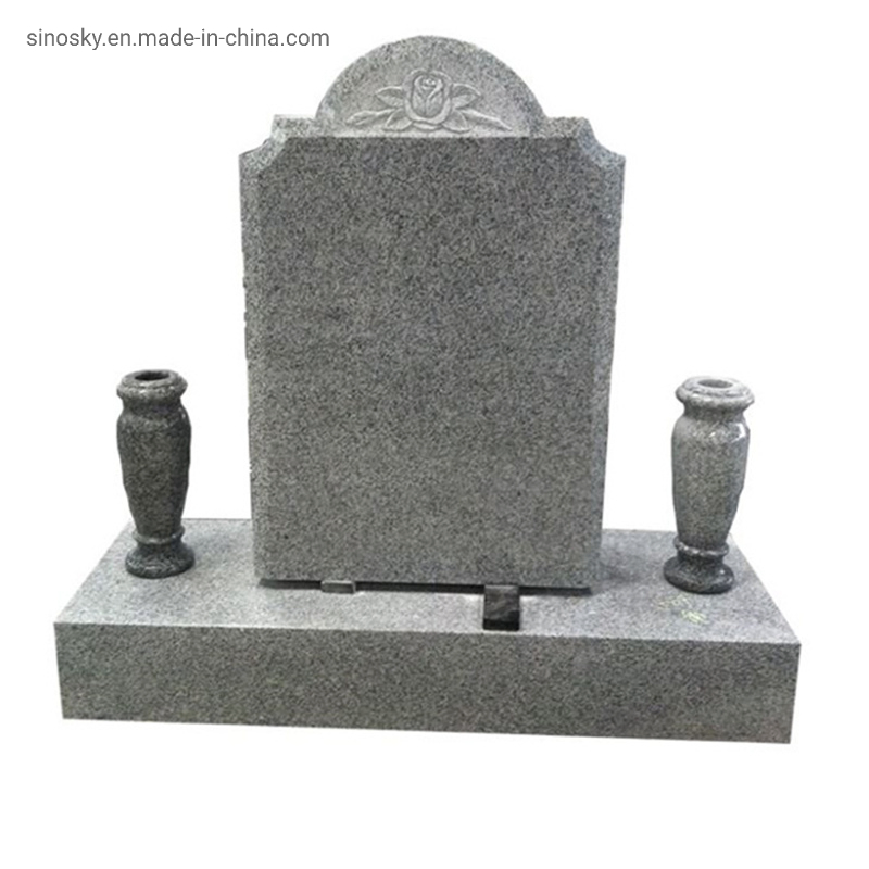 Light Gray G633 American Upright Die and Base Monument