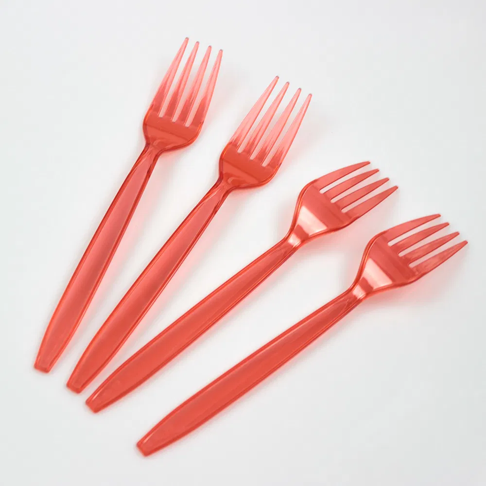 Disposable Plastic Cutlery 170mm Length PS Plastic Fork for Fast Food