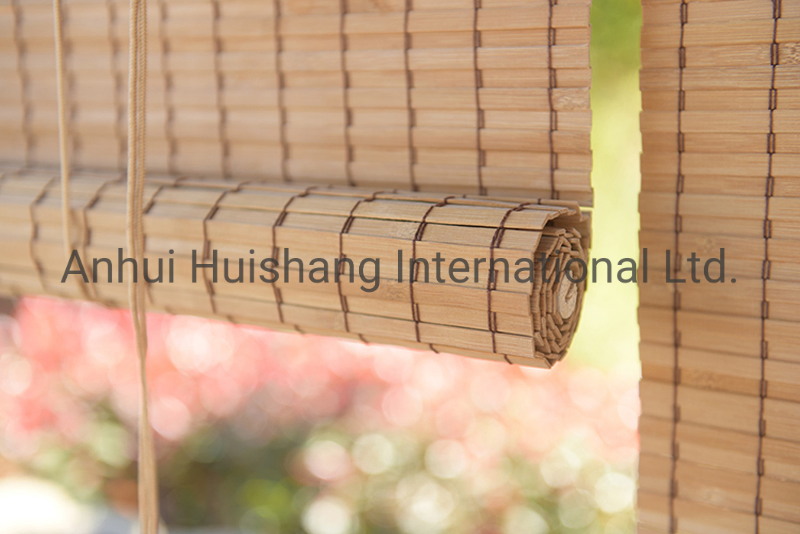 Natural Bamboo Roller Blinds as Window Curtains and Shades