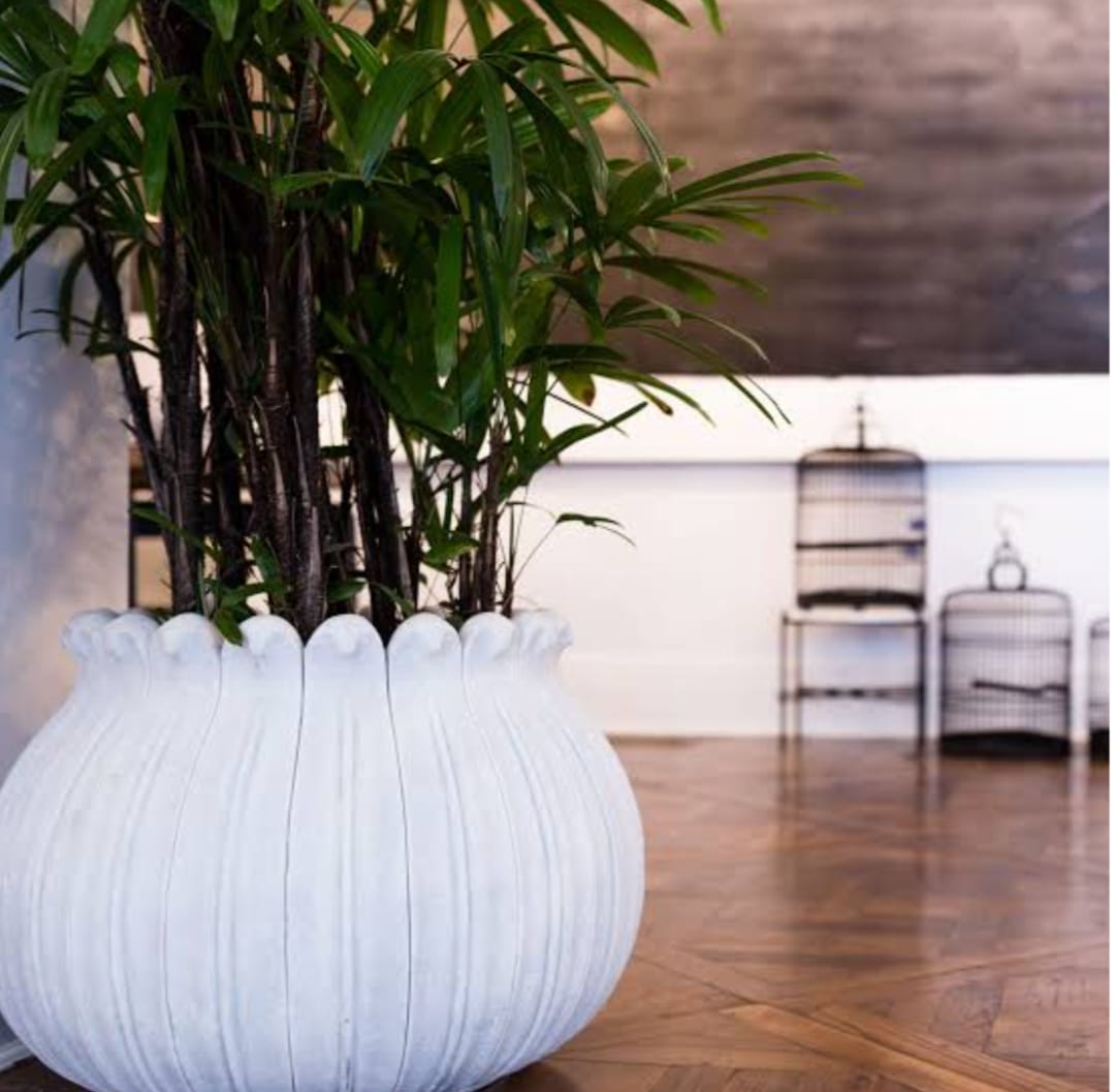 Декор садовый мраморный белый большой