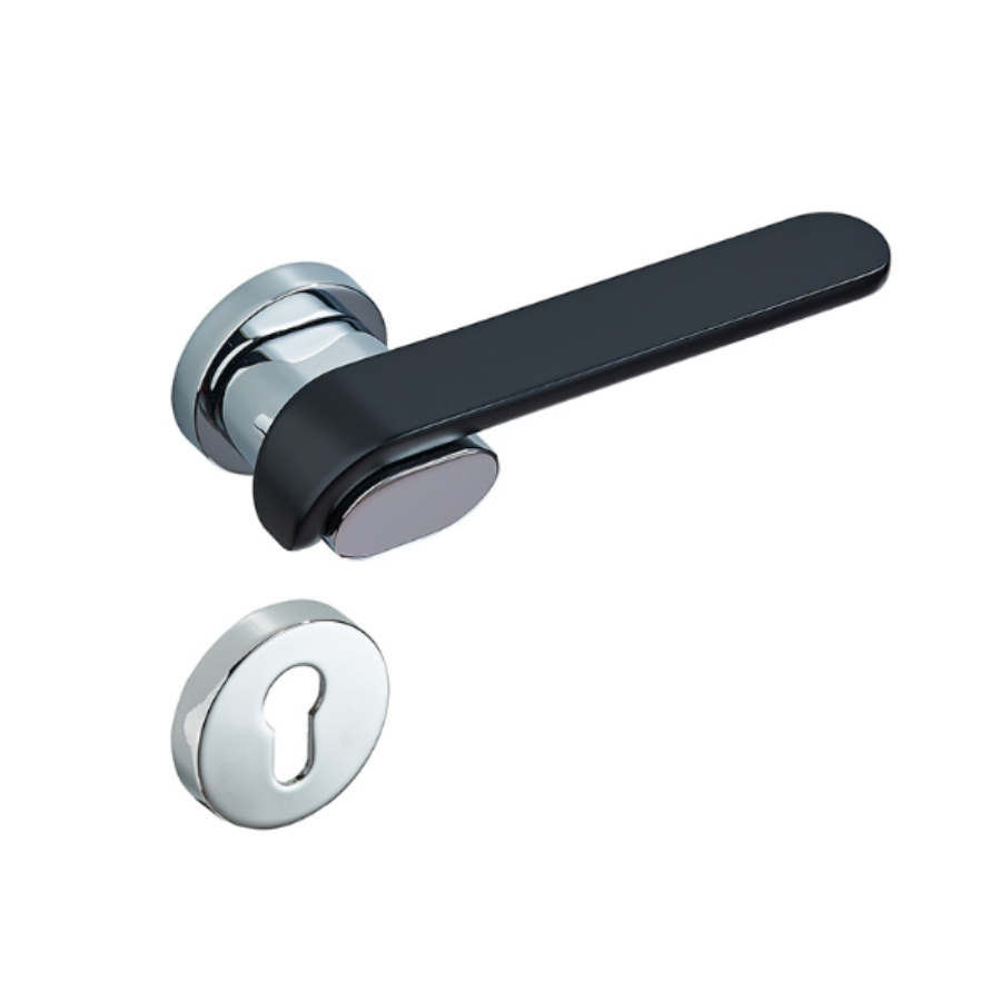 2022 Newest Popular Simple Design Modern Zinc Alloy Front Door Lever Handle on Rosette