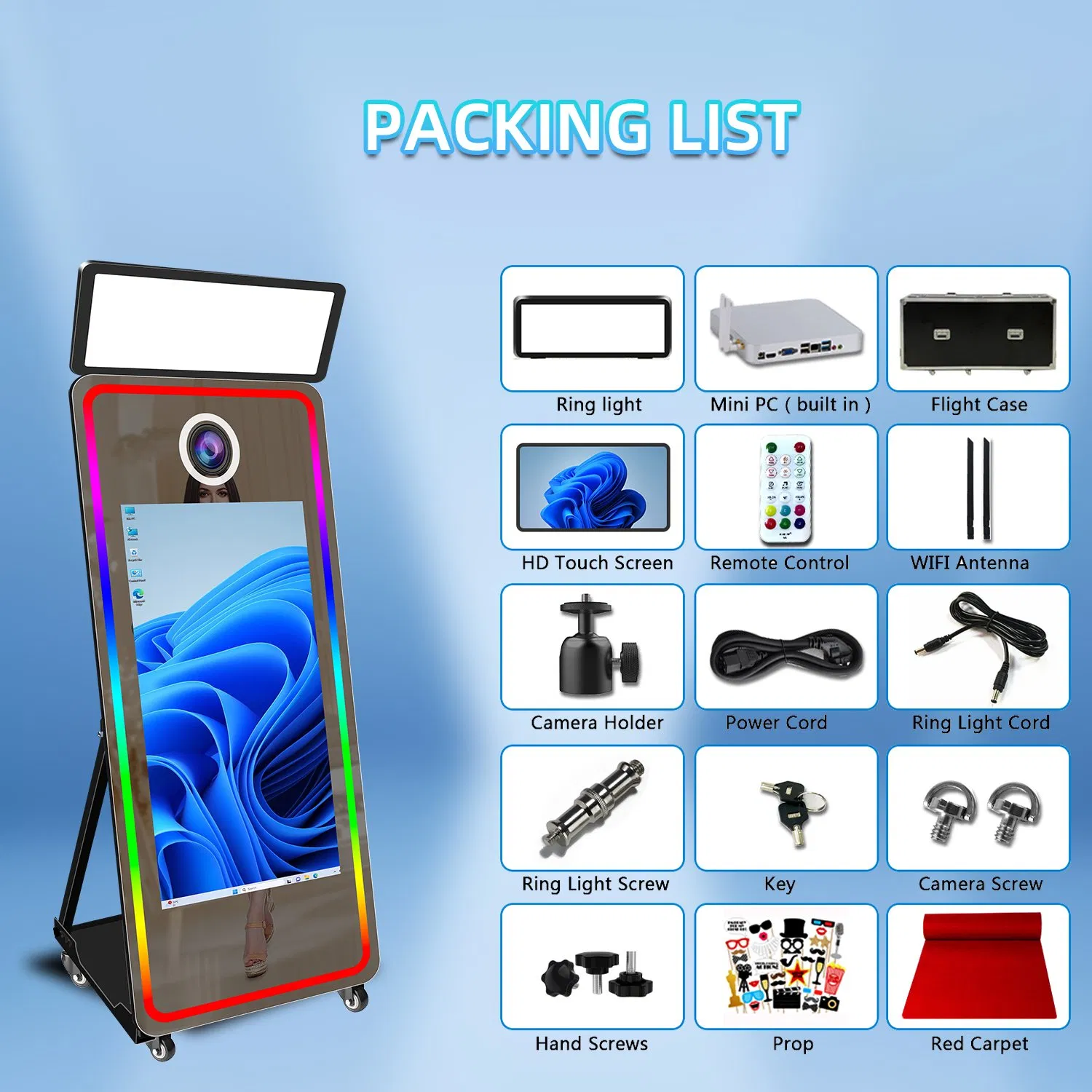 Волшебное зеркало-фотобудка с сенсорным экраном