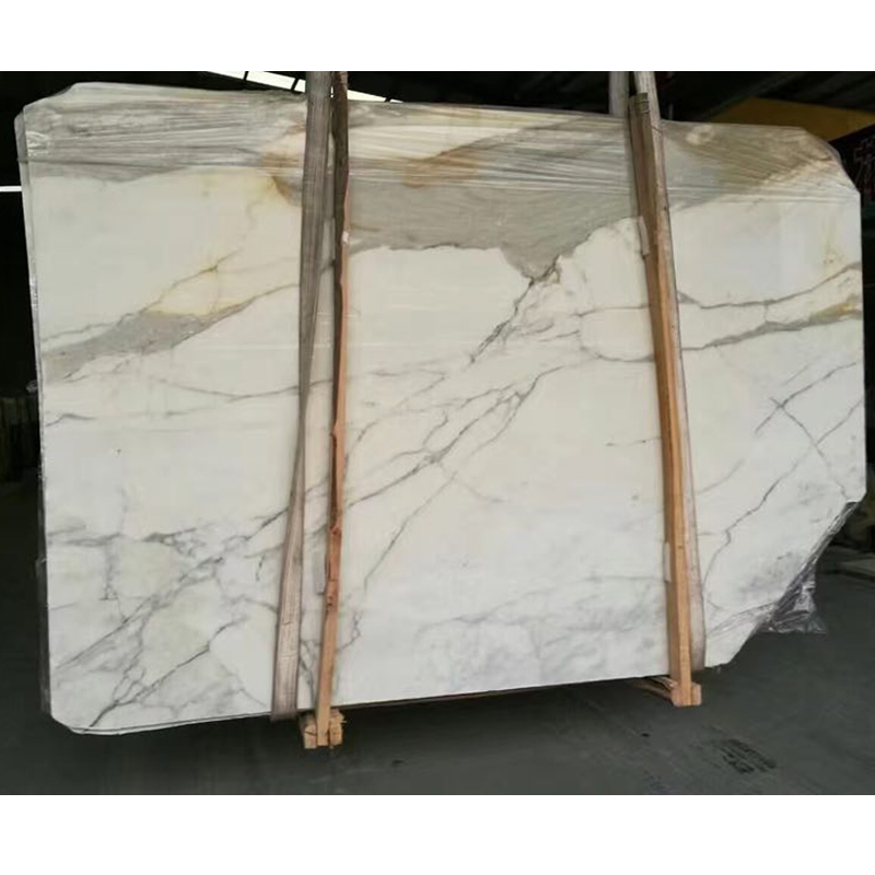 Italian Snow White Marble Countertop Calacatta Gold Big Slabs