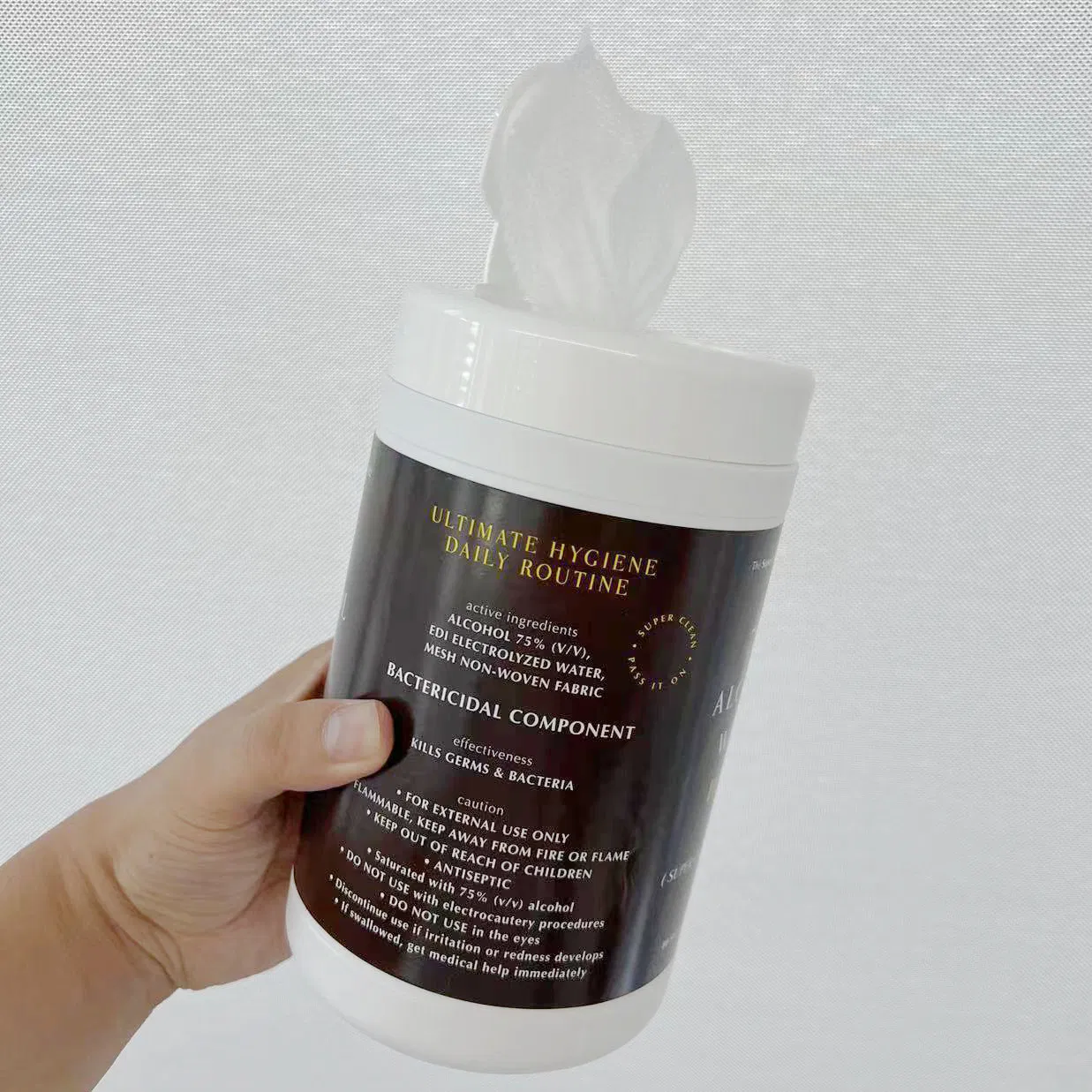 Custom Brand Design Antibacterial Alcohol Disinfection Wipes OEM