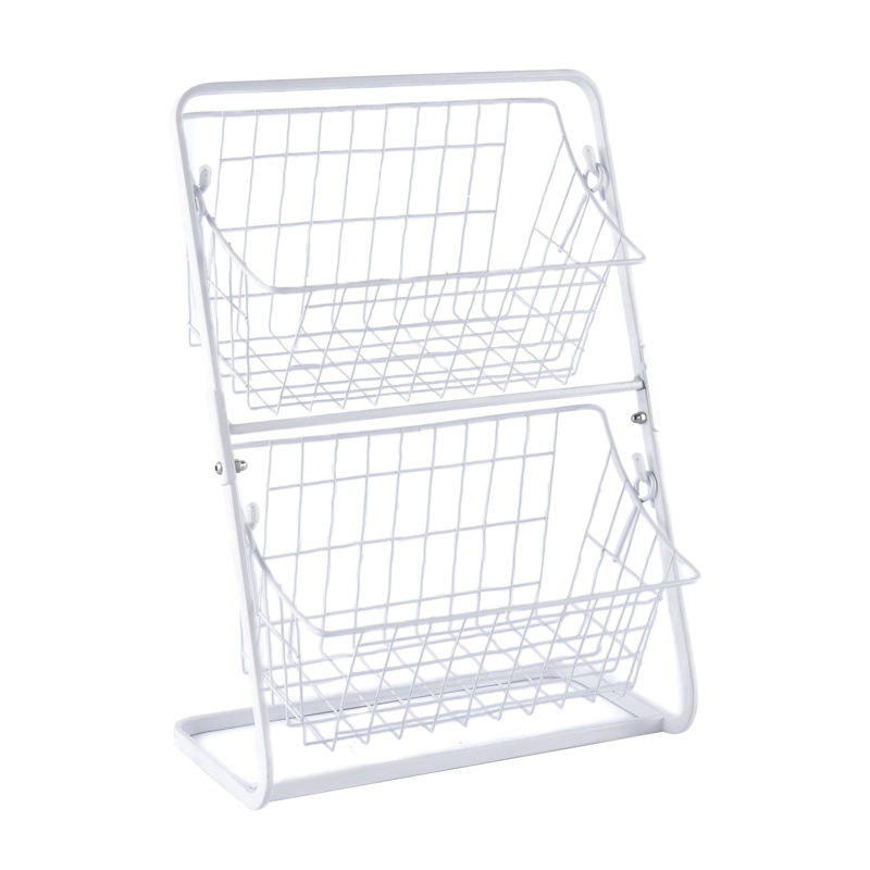 2 Tier Dish Drying Racks for Kitchen Counter Drain Bowl Rack Metal Storage Rack