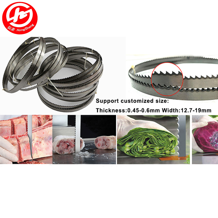 Alloy Steel Blade Material 16mmx0.56mm Meat/Bone/Food Bandsaw Blade