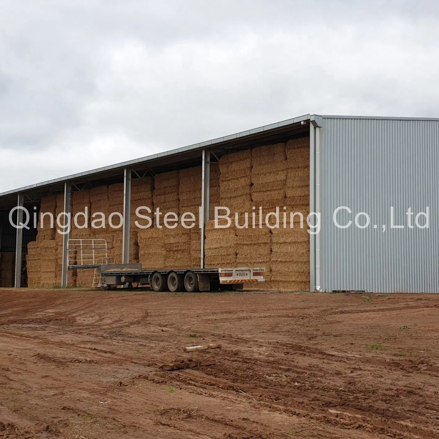 Prefab Construction Building Galvanized Steel Structure Frame Farm Storage Shed Building