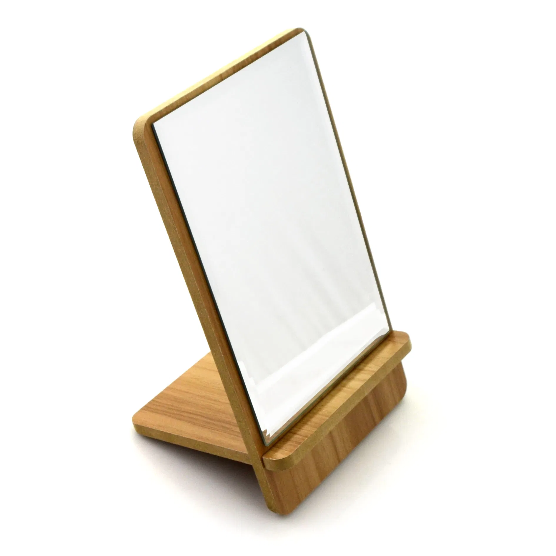 Rectangle Wooden Table Makeup Mirror Standing Student Desktop Cosmetic Mirror