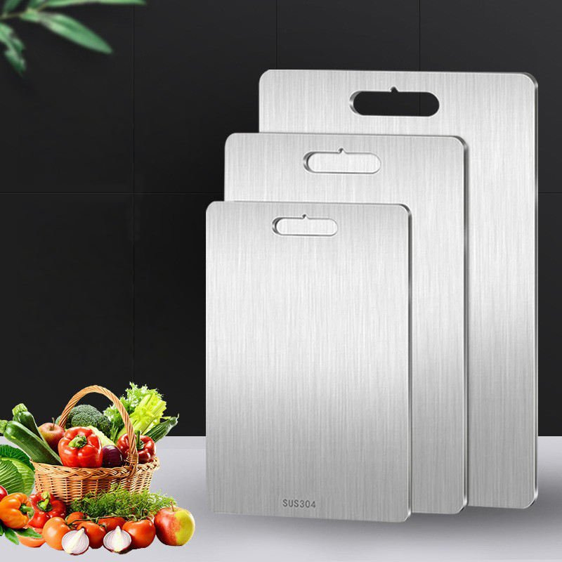 Household Fruit & Vegetable Tools Stainless Steel Metal Chopping Board Meat Cutting Board for Kitchen
