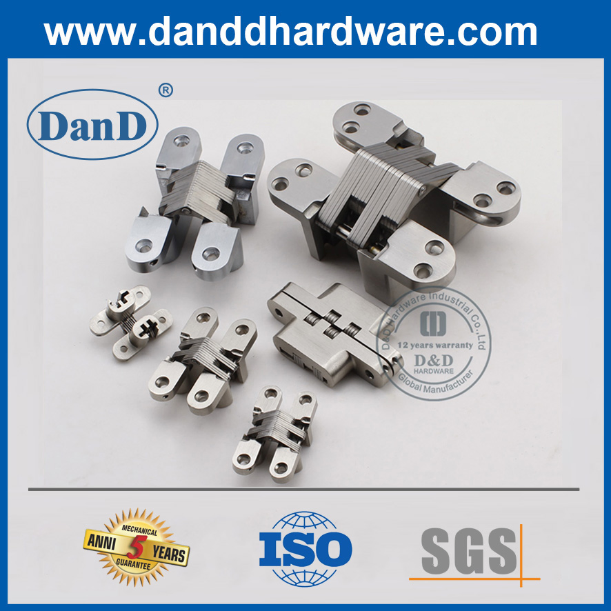 180 Degree Zinc Alloy Hardware Self Closing Polish Adjustable Hidden Cabinet Pivot Stainless Steel 304 Wood Iron Heavy Duty Door Invisible Concealed Door Hinge