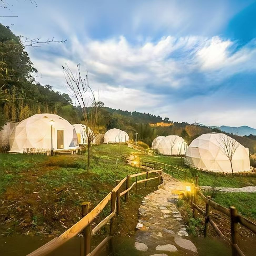 High Quality Starry Sky Cabin Tiny House Prefab Home Dome Polycarbonate Transparent
