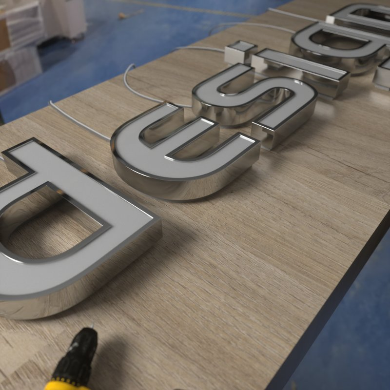 Salon Signs Custom Large Alphabet 3D Acrylic Letters Storefront Logo with Ezd