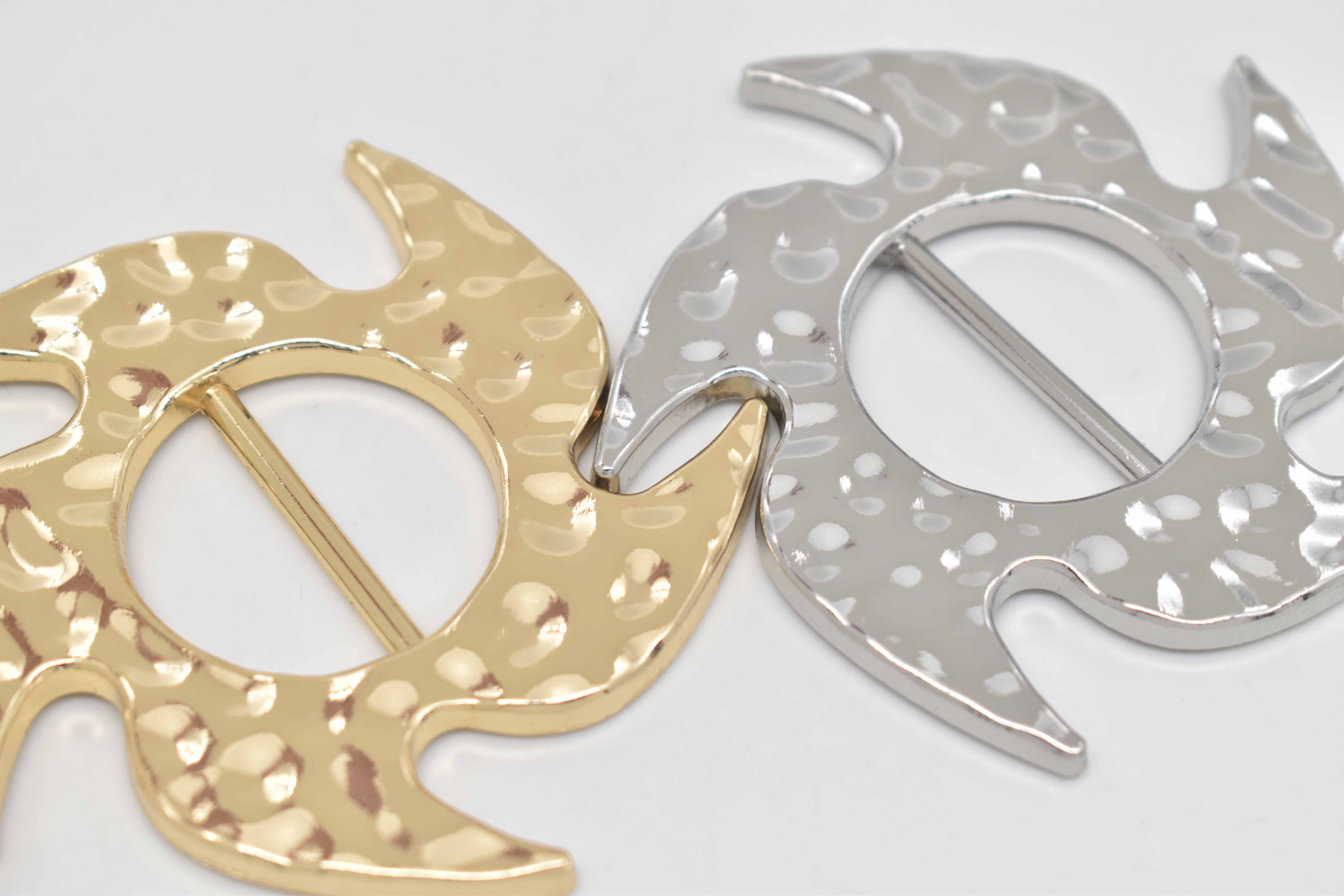 Кольца металлические для шарфа с пряжкой