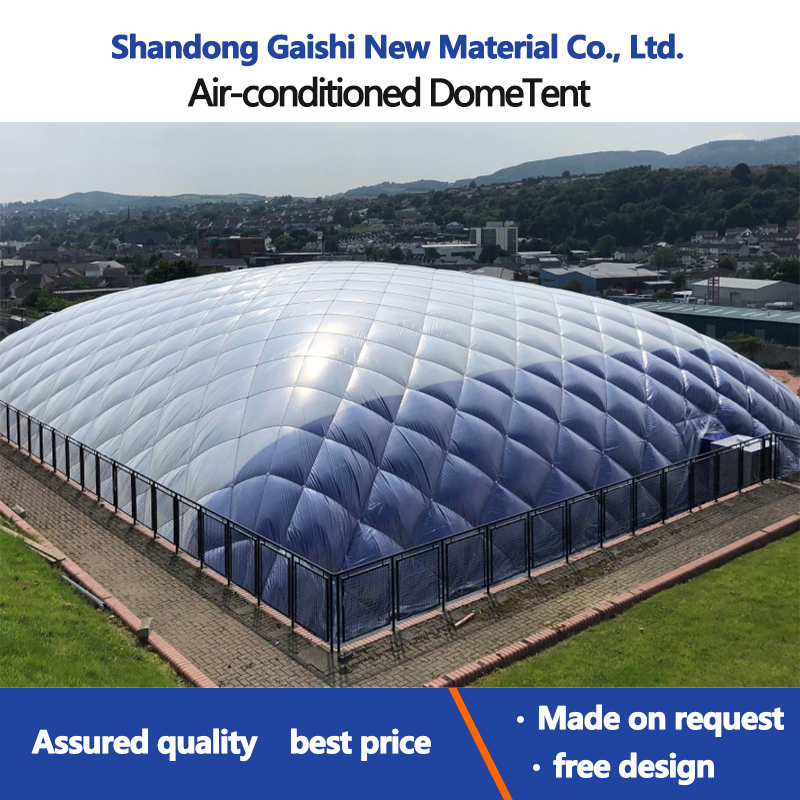 PVDF PTFE Membrane Tensile Structure Tent Big Air Inflatable Dome Structure Tent for Tennis Football Sports Field