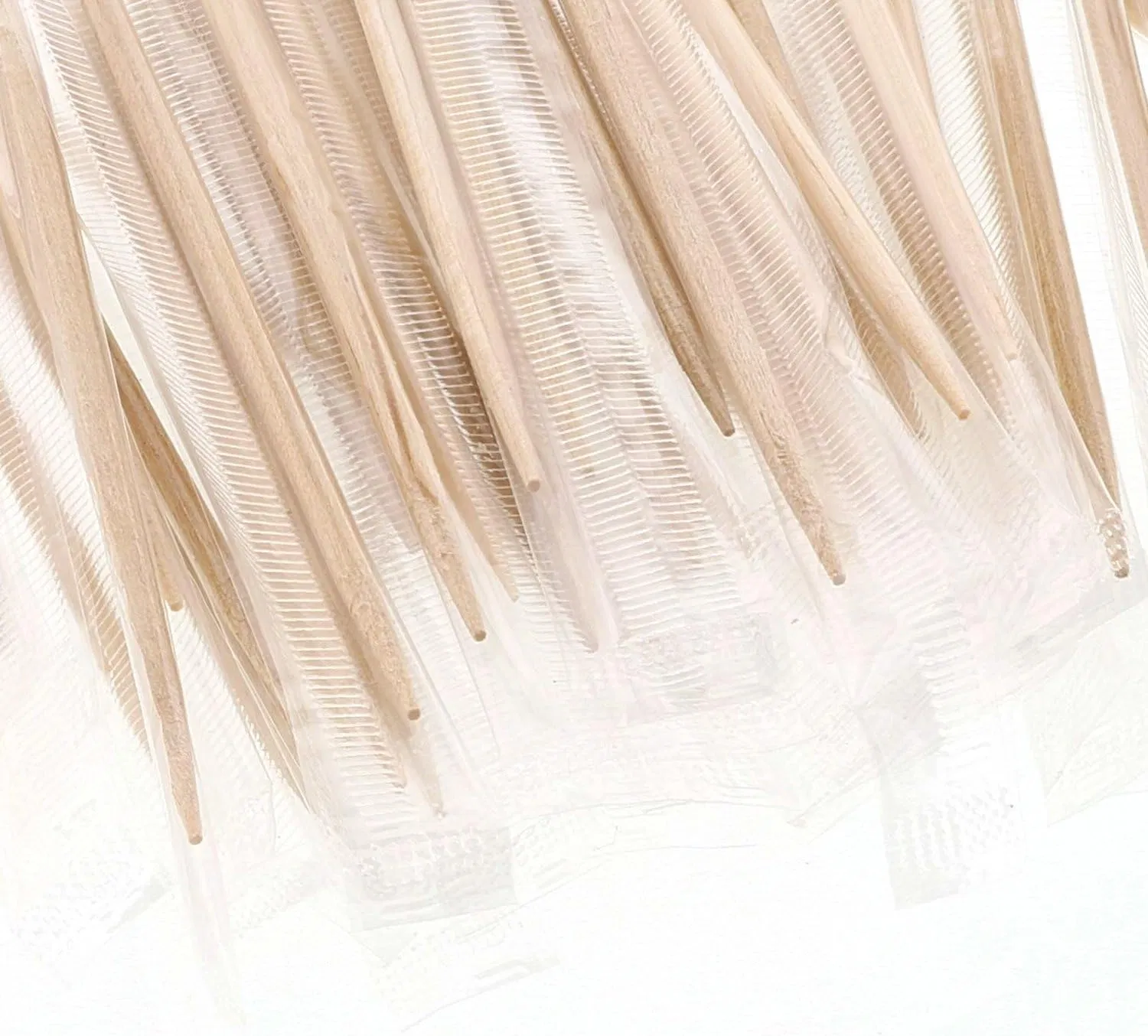 2000PCS Bamboo Round Double-Ended Toothpicks for Cleaning of Appetizer Fruits and Teeth Cleaning