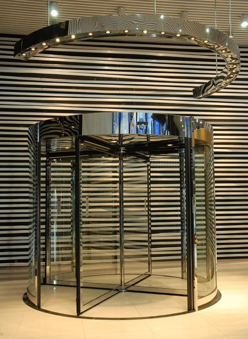 3 or 4 Wing Manual Revolving Door Small Rotatable Glass Door