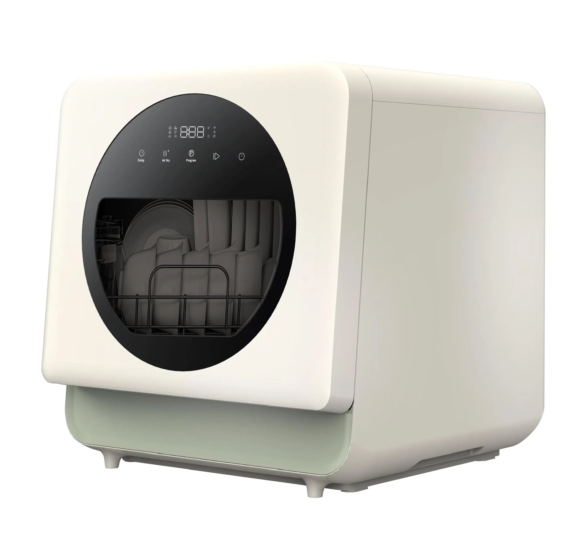 Professional Mini Countertop Portable Dishwasher, Transparent Window