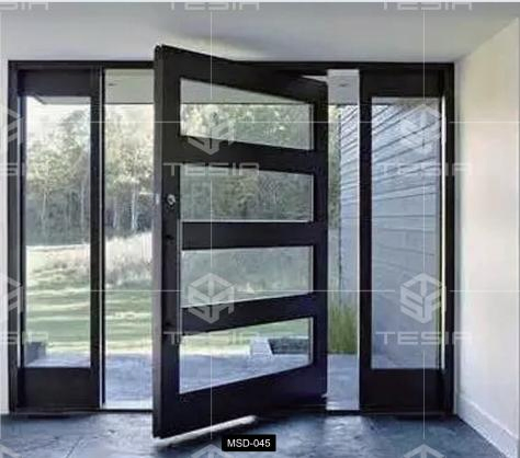 New Design House Gate Main Gate Wooden Aluminium Main Pivot Door