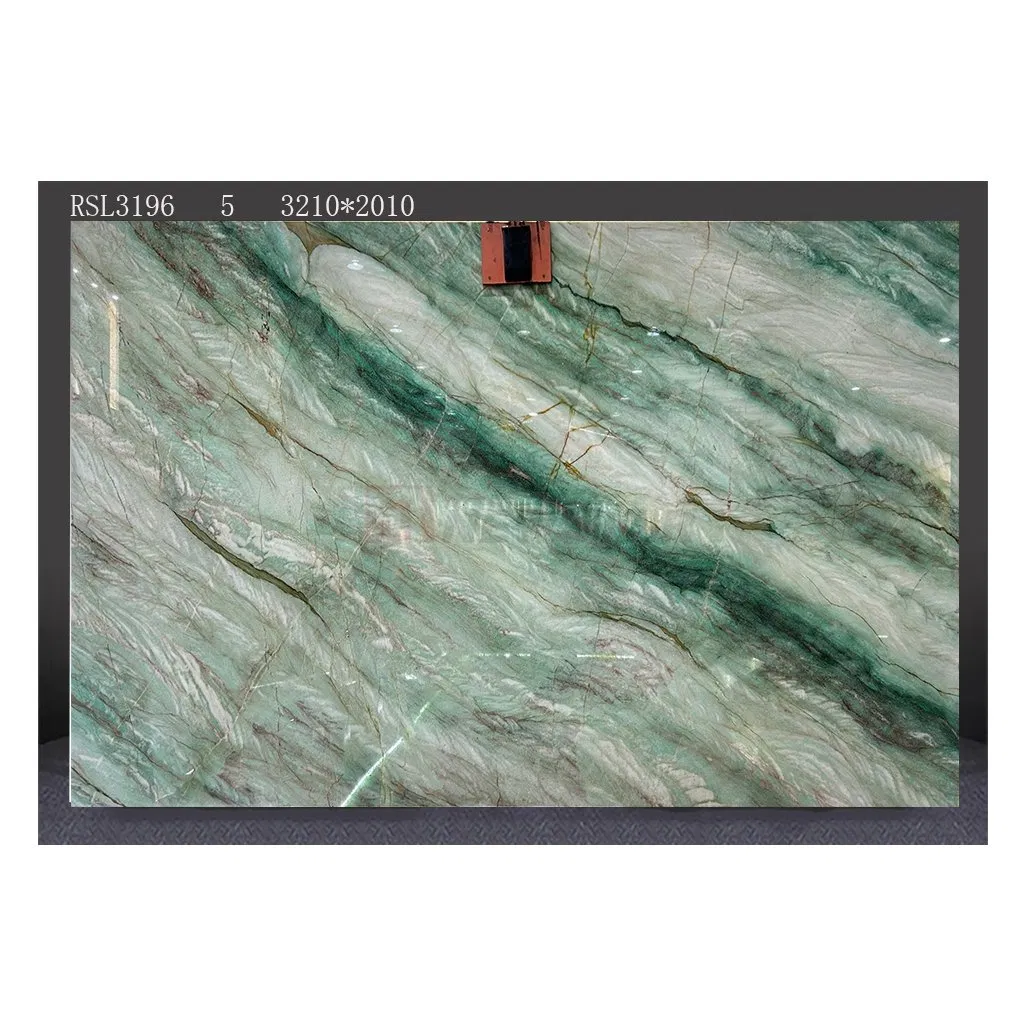 Newstar Big Large Slabs Floor Tiles Jade Green Sintered Stone Wall Porcelain Slab for Kitchen Room Countertop