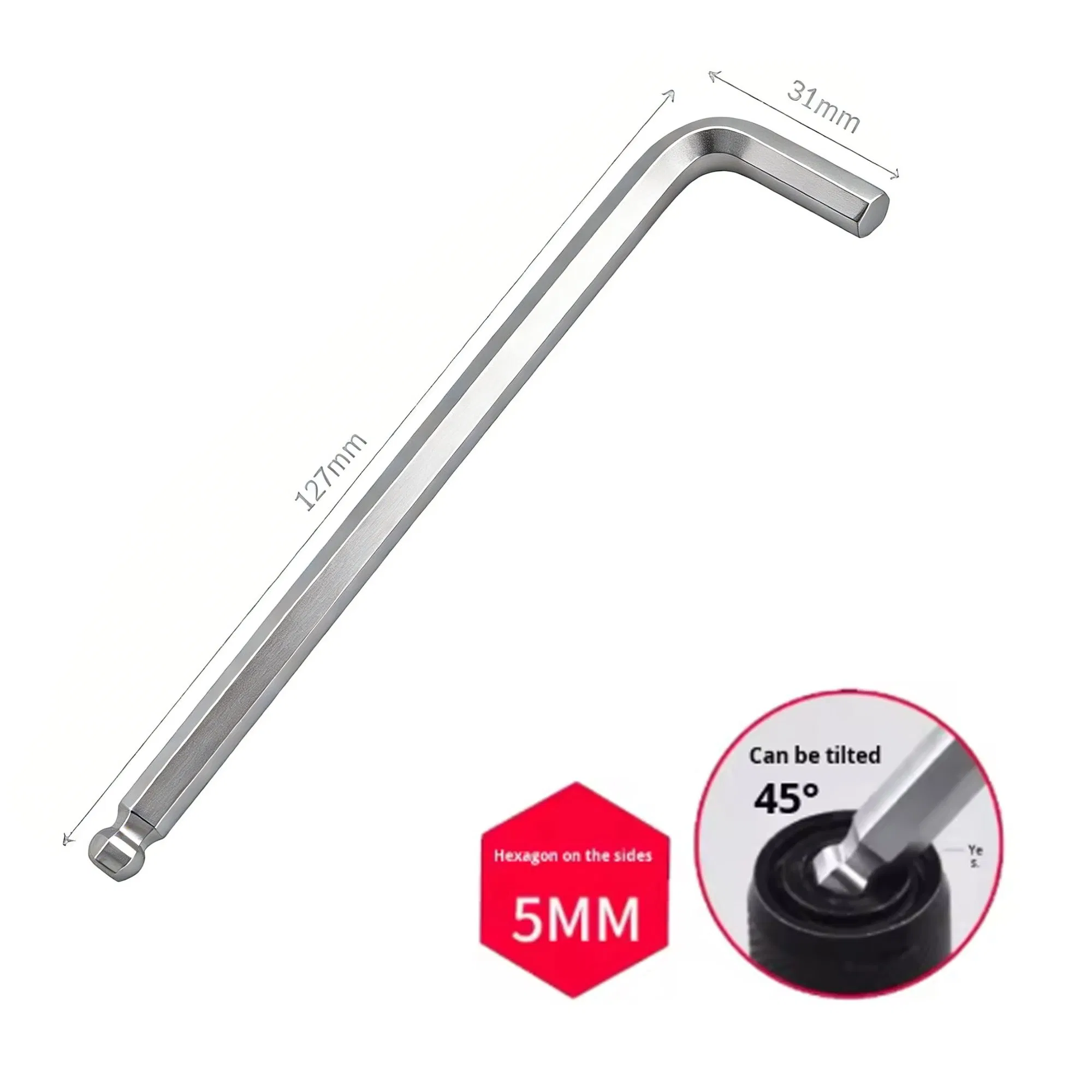 5mm Inner Hex Wrench 1000 Series for Aluminum Alignment Pipe Rod