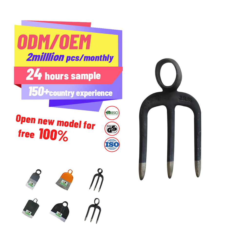 Hot Sale Customizable Agricultural Hand Tools Garden Iron Forged Fork Hoe
