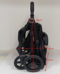 Aluminum Baby Prame Baby Buggy One Key Gravity Folding Baby Stroller