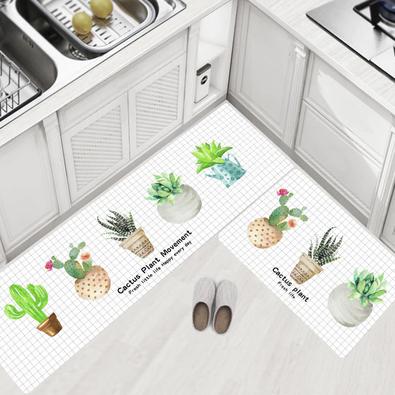 Non-Slip Washable Kitchen Rugs Home Super Absorbent Laundry Room Kitchen Floor Carpets