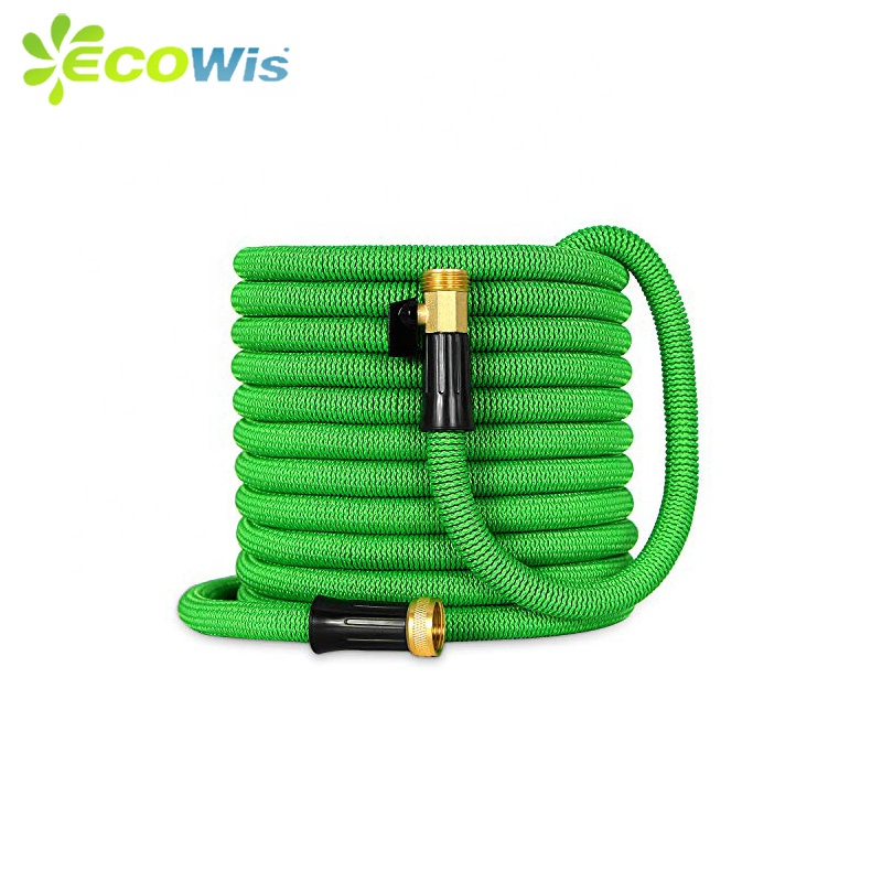 Latex High Resilience Retractable Flexible Portable Expandable Garden Hose with Brass Connector