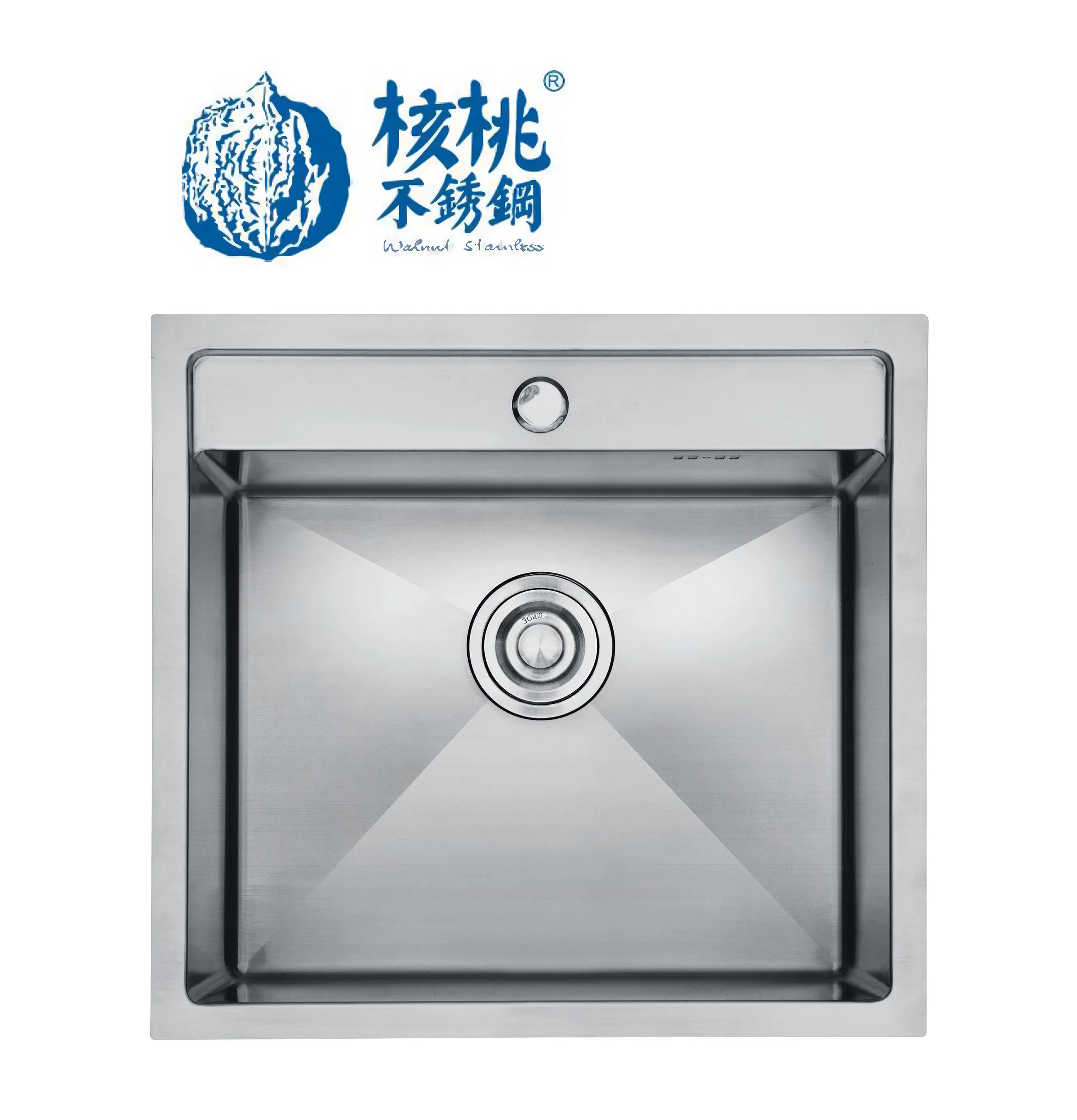 Раковина кухонная из нержавеющей стали Walnut, одиночная чаша