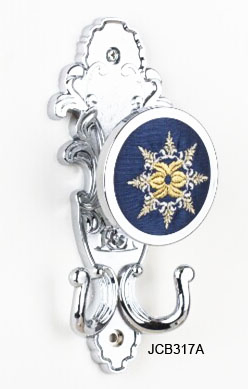 Elegant Zinc Alloy Double Wall Hook for Curtains and Drapes