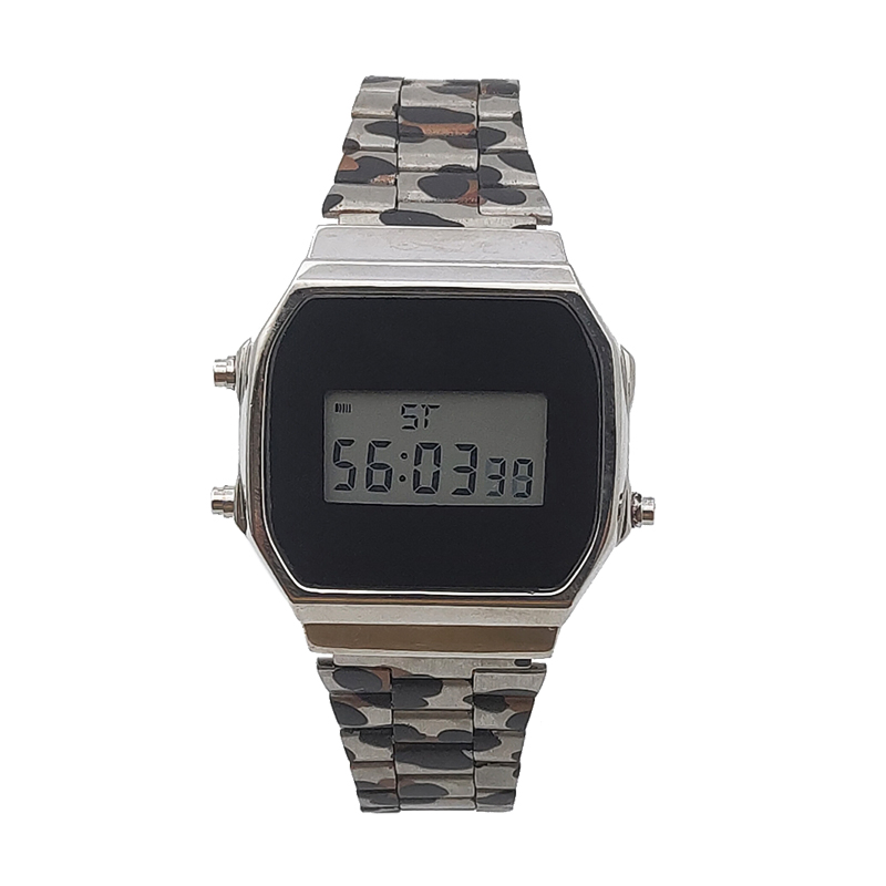 Casio Style Men′ S Digital Watch Stainless Steel Band Alarm Watch