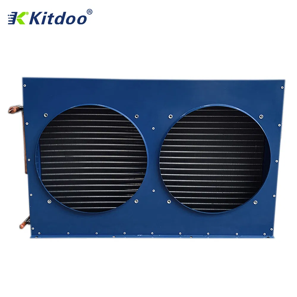 Heat Exchanger Hot Sale Copper Tube Air Cooled Condenser with Four Fans for Cold Room Refrigeration Condenser