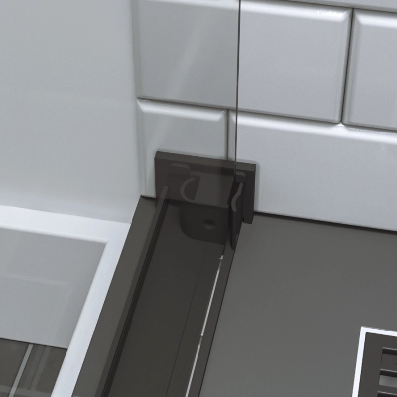 Idl Durable Frameless Shower Door Tempered Sliding Glass Shower Enclosure