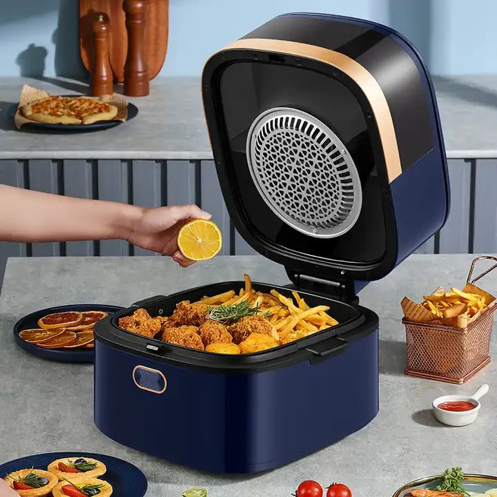 Healthy Low Fat Oil-Free Intelligent Timing Electric Hot Visible Air Fryer