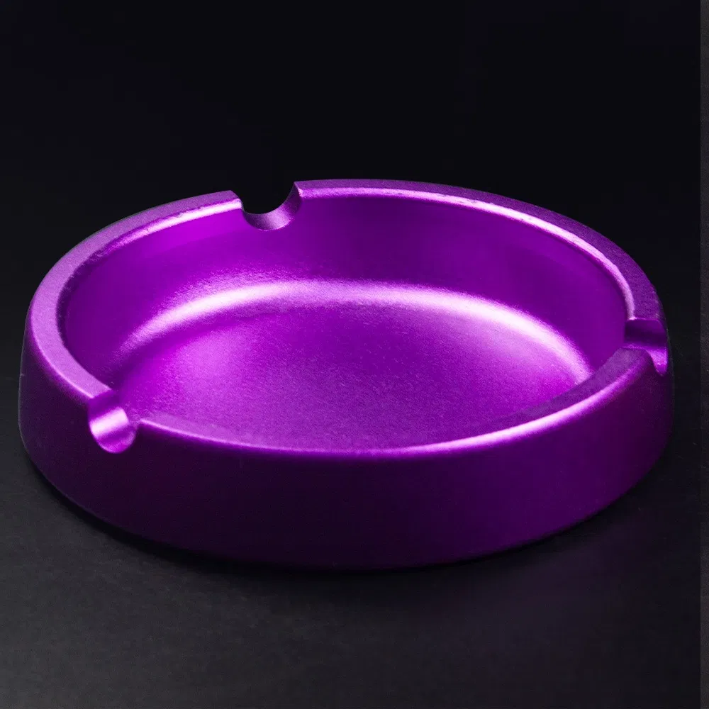 Custom Logo Anodized Aluminum Ashtray for Stylish Luxury Decor