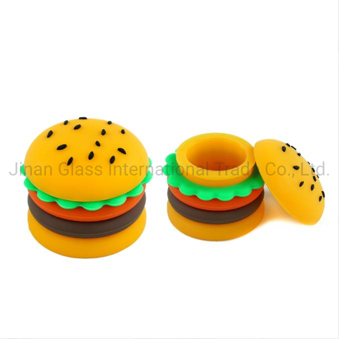 New Silicone Cigarette Paste Box with Good Sealing, Waterproof and Moisture-Proof 5ml Creative Hamburger Box Herb Storage Box Smoking Set