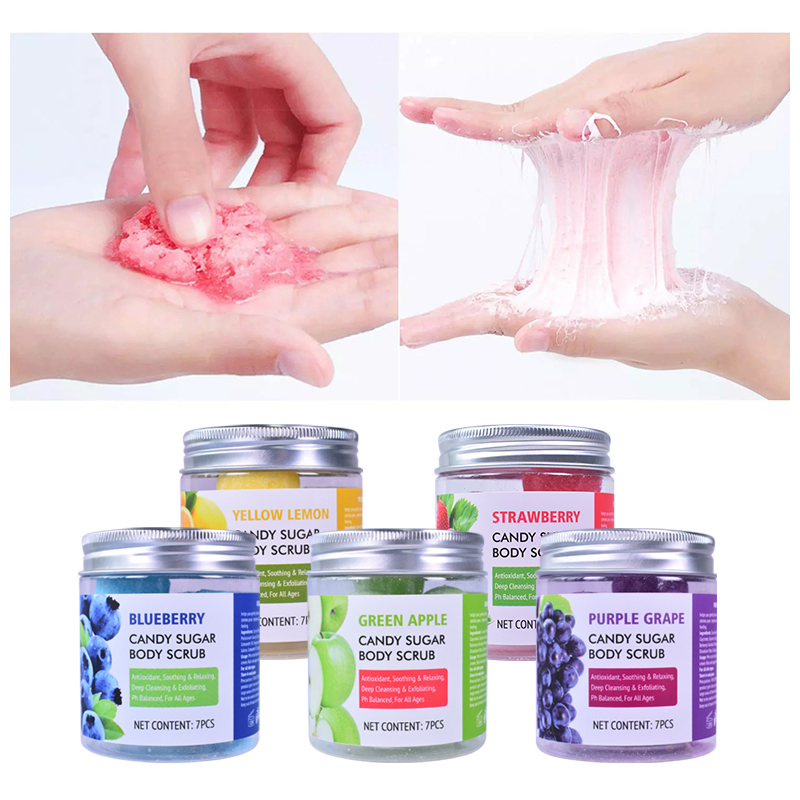 Custom Body Natural Vegan Private Label Wholesale Whitening Organic Cubes Facial Body Sugar Scrub