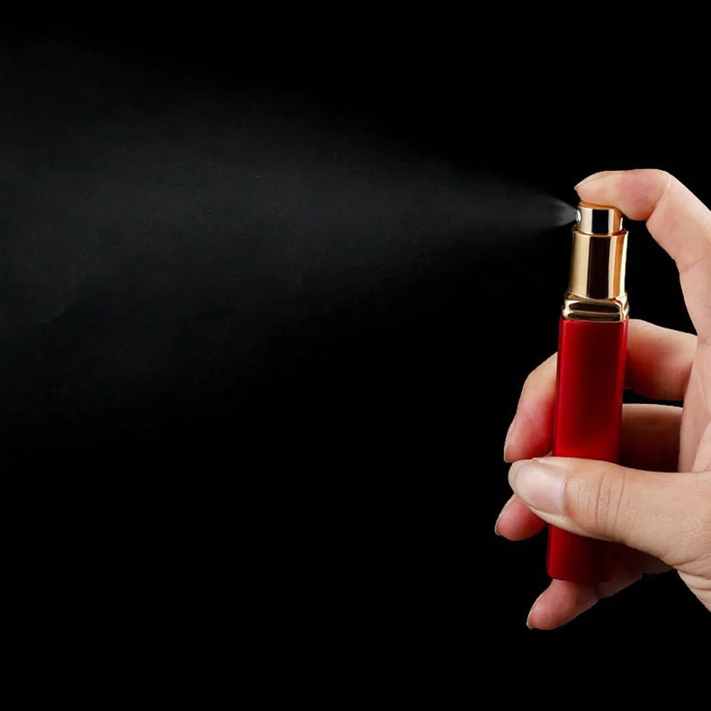 Square Design 12ml Empty Bottle Refillable Glass Perfume Cologne Aluminum Atomizer Bottles with Spray Applicator