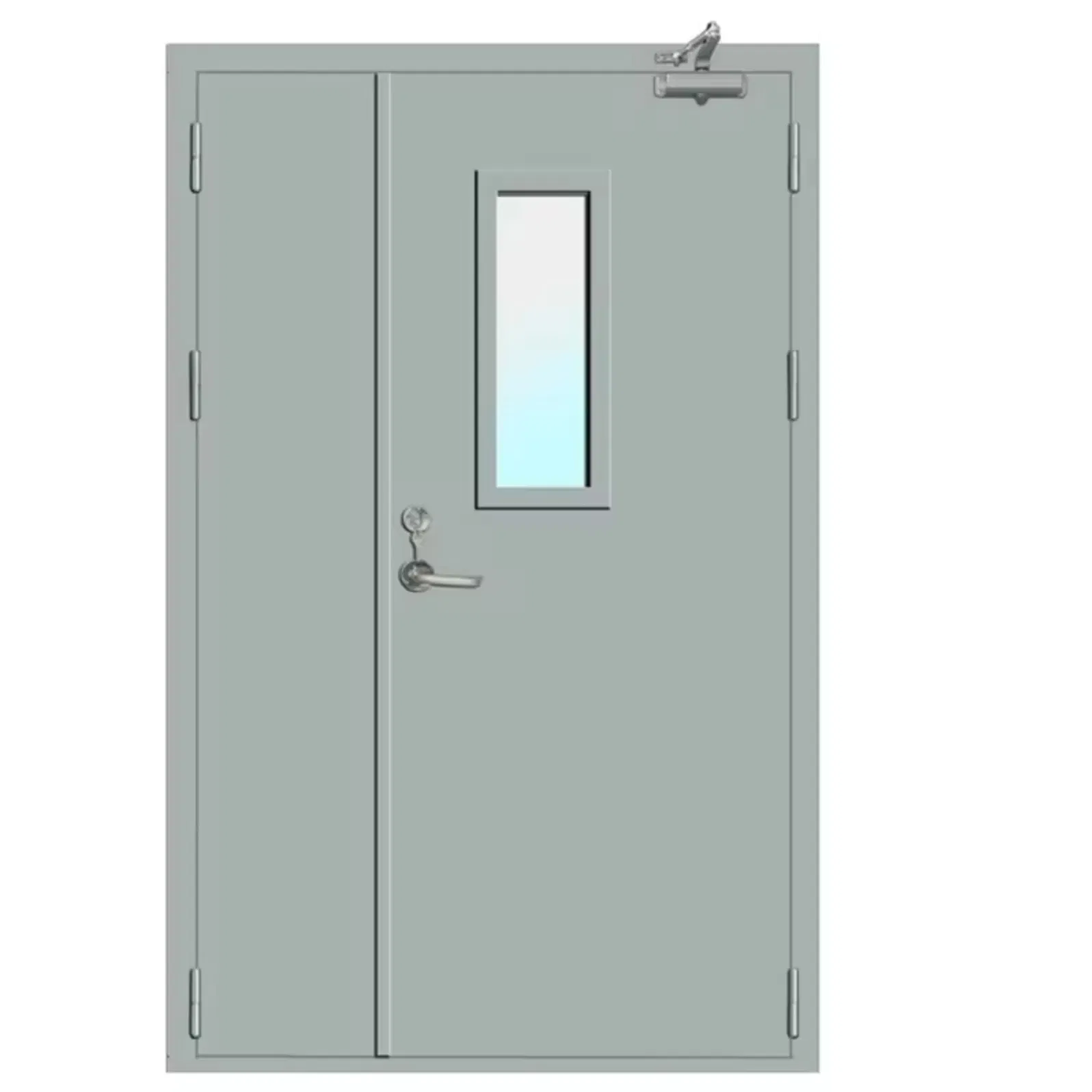 Emergency Modern Stainless Steel Swing Style Security Door with 20-180 Minute Fire Resistance for Hotels and Fire Exits