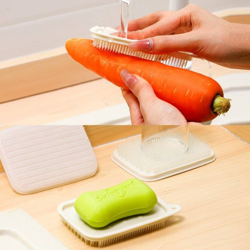 Flexible Household Cleaning Brush for Fruit and Vegetable Washing