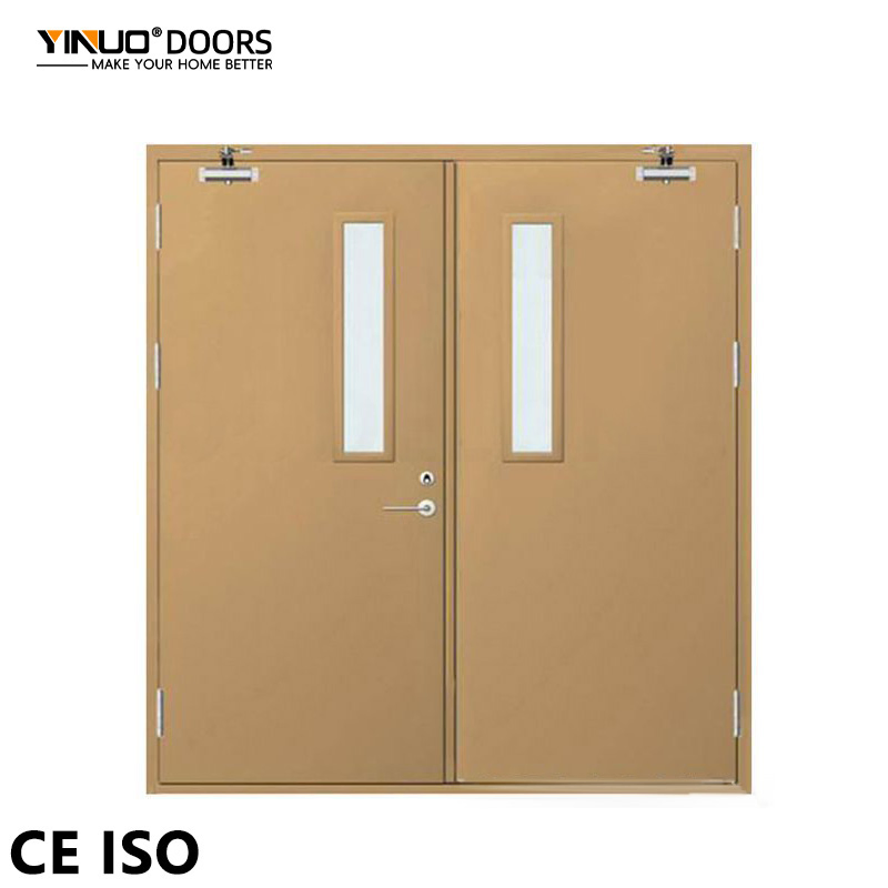 En1634-1 Certified 90 Min Fire Door 50mm Thick Perlite Filled Steel for EU Projects