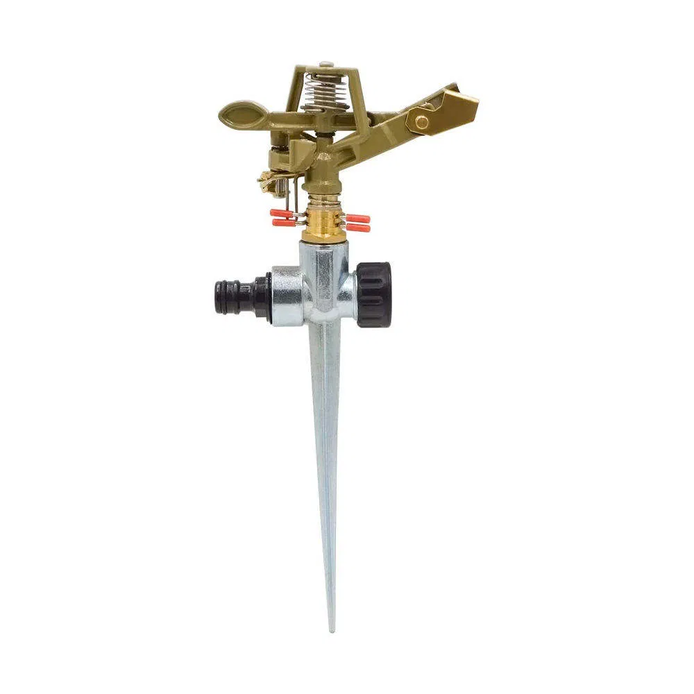 NPT Thread Plastic Impulse Sprinkler with 2-Way Zinc Spike