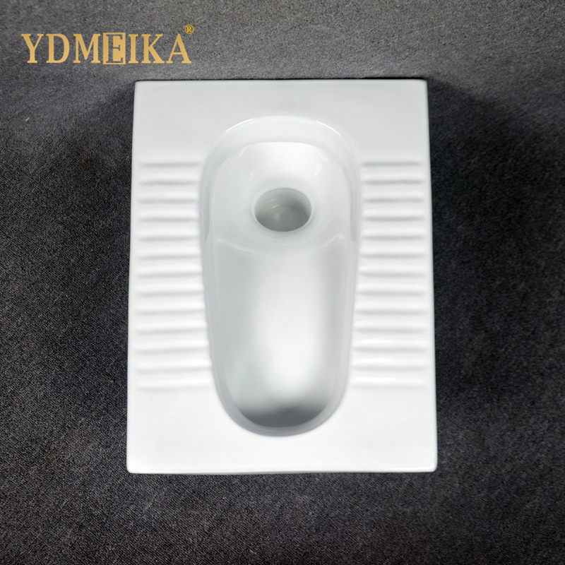 One-Piece Molding High Temperature Firing Ceramic Squatting Pan Equipped with S-Trap