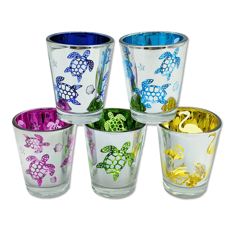 Factory Custom Logo 1.5 Ounce Caribbean Map Design Shot Glass Souvenir Turks an Caicos Shot Glasses