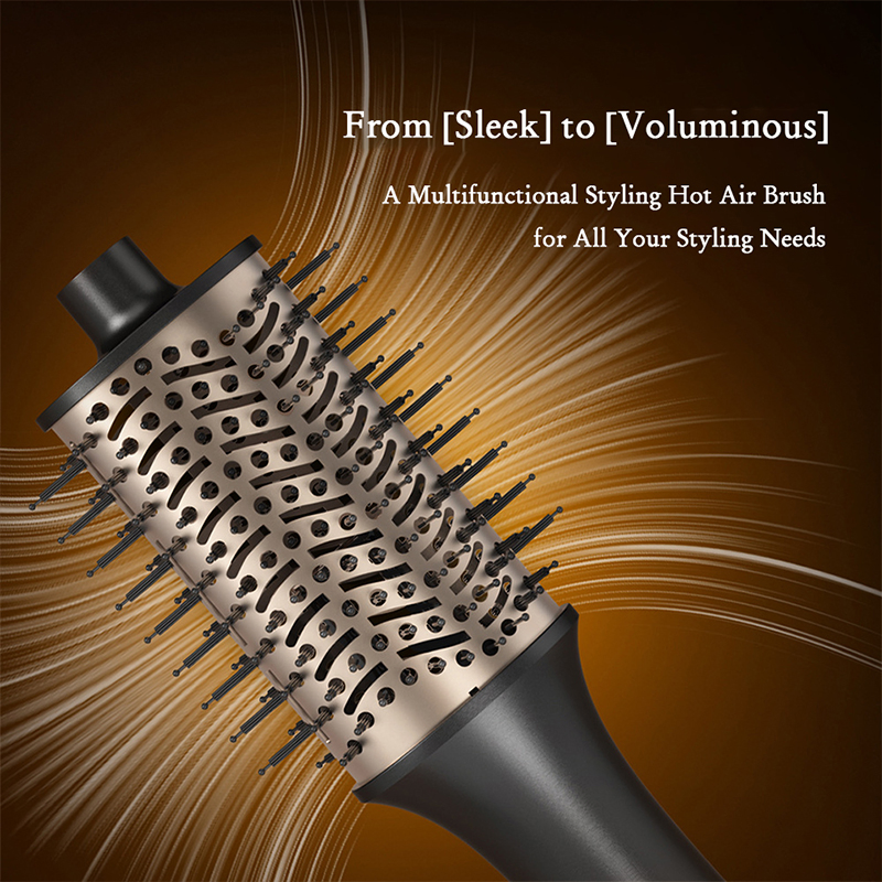 Hot-Selling Thermal Hair Brush Electric Hair Curler with Negative Ion for Household Use