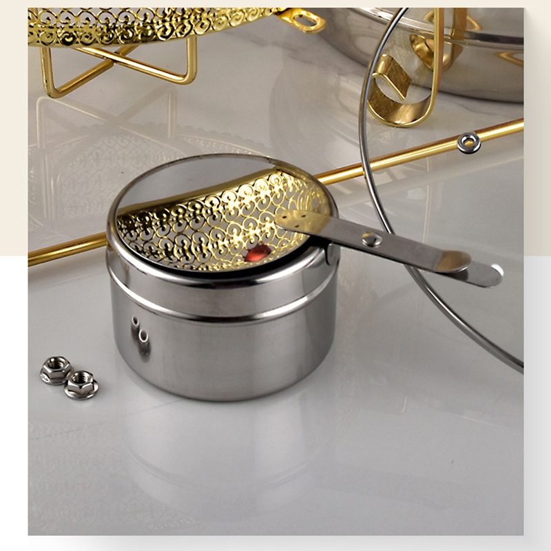 6.0L Chafing Dish Buffet Set Round Stainless Steel Chafer for Catering Party Banquets Wedding