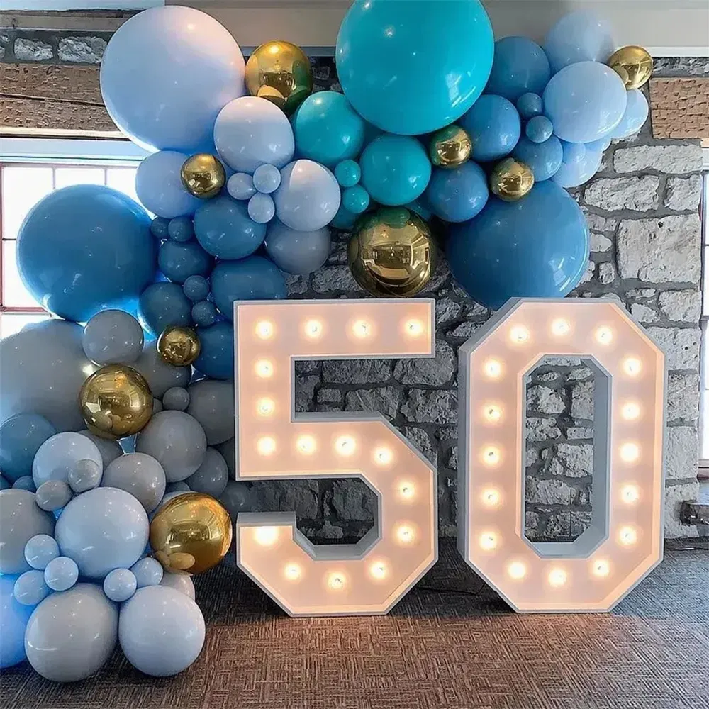 Large Electronic Signage Party Decorated with LED RGB 4 '5' Letter Lights