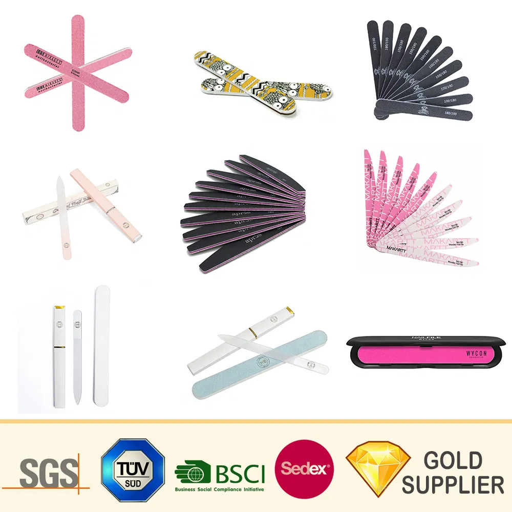 Wholesale Custom Logo Professional EVA Buffer Block Nail File Disposable Metal Crystal Glass Nail Art Tool Set Electric Cosmetic Nail Care Clipper Buffer File