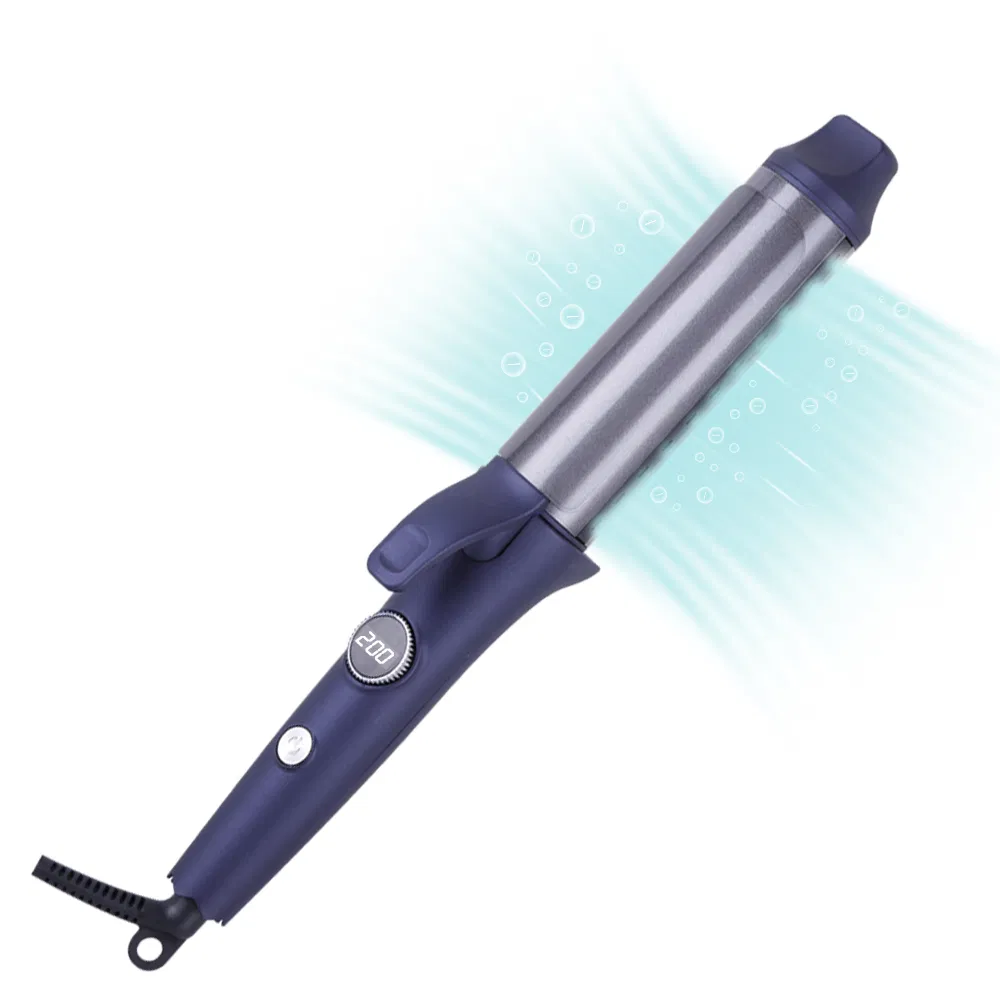 Ceramic Hair Curling Iron Professional LED Electric Flat Iron Hair Curler with Clips