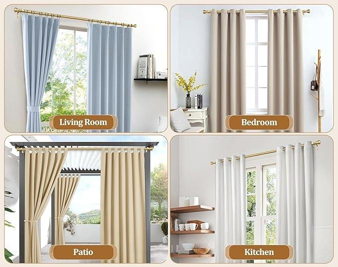 Factory Wholesale Modern Farmhouse Pole Set Curtain Rod Sets for Home Decor Crystal